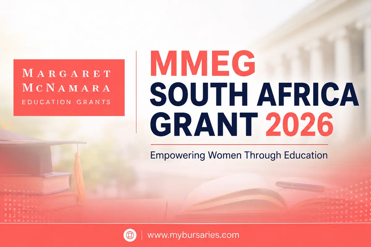 MMEG South Africa Grant 2026 bursary feature image with minimal academic background